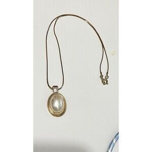 Vintage Baroque‎ Victorian Faux Pearl Gold Metal 8” Necklace Avon